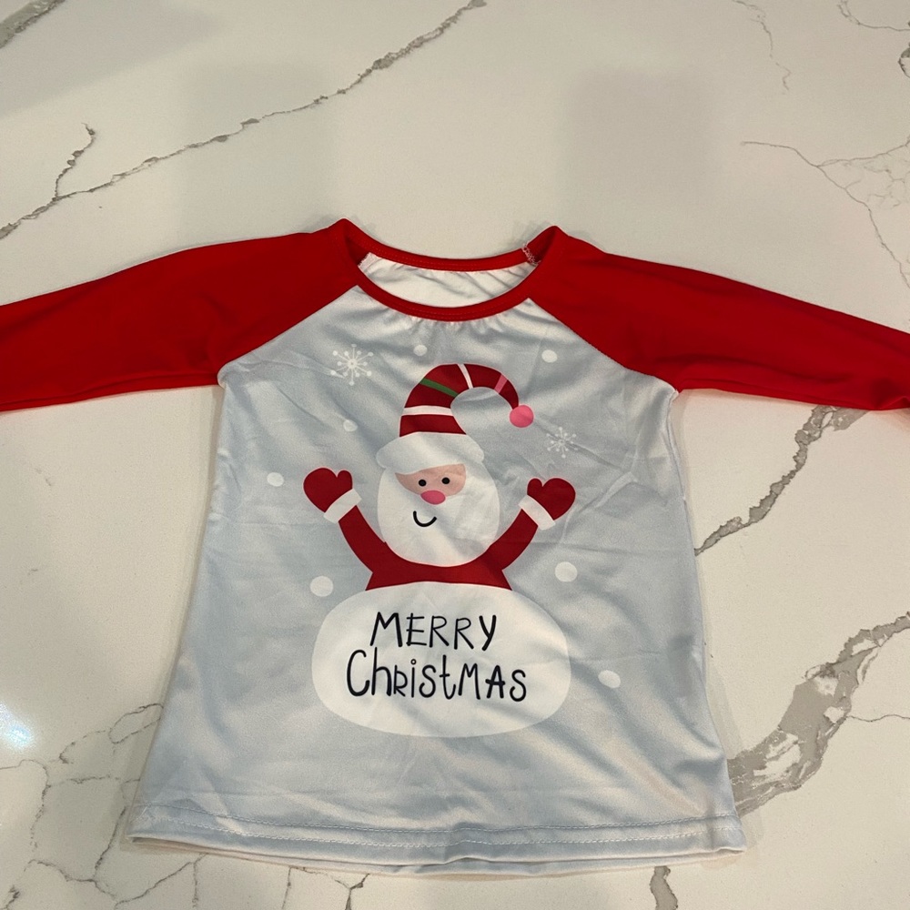 Raglan style Santa tee
